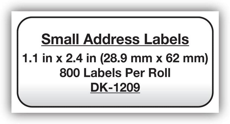 Brother DK-1209 Petit rouleau d'étiquettes papier d'adresse - Emballage au détail