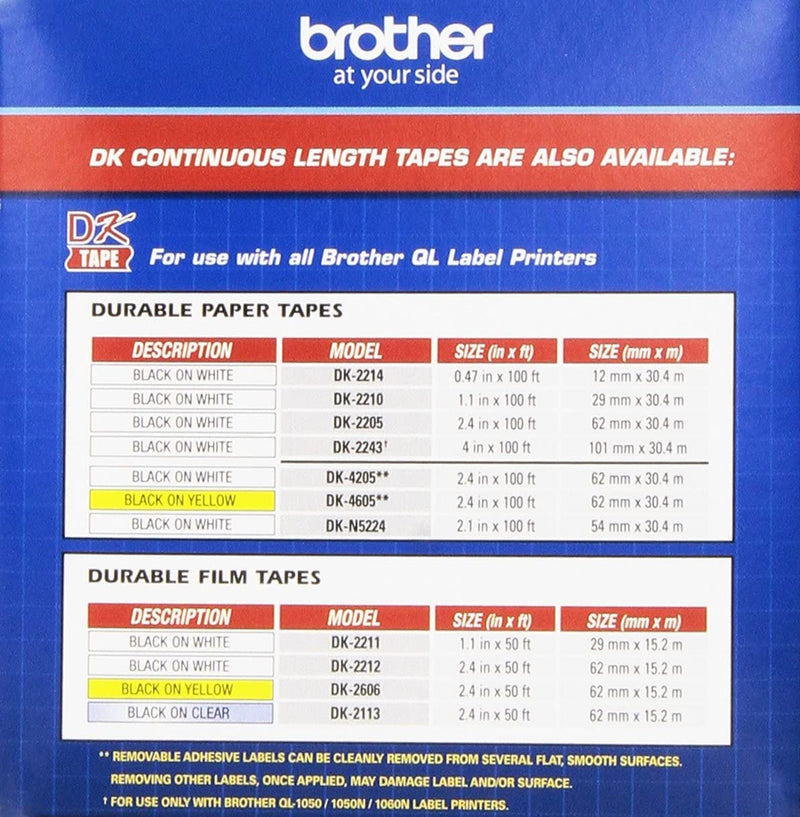 Brother DK1241 original Die-Cut grand papier blanc étiquettes d'expédition, 4'' x 6'',200 étiquettes
