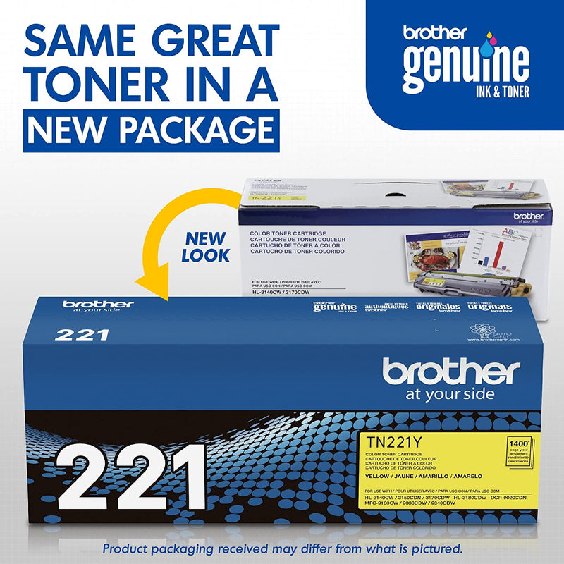 Brother® – Cartouche de toner TN-221 jaune rendement standard (TN221Y)