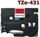 Brother TZe-431 ruban pour étiqueteuse, 12mm (0,47") noir sur rouge produit compatible avec brother-1/paquet. - S.O.S Cartouches inc.