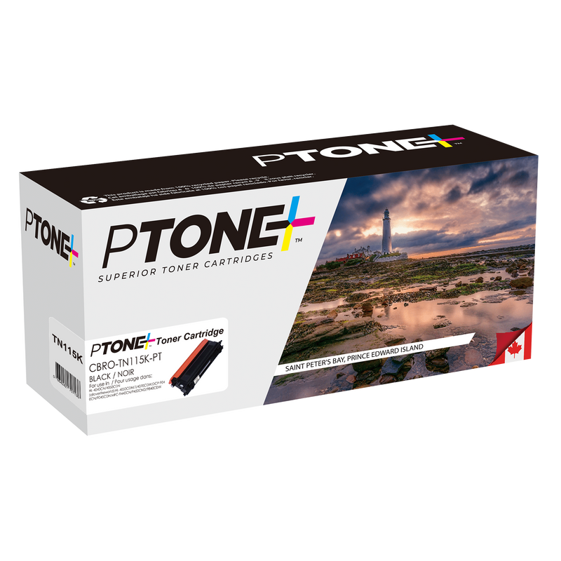 Ptone® – Cartouche toner TN-115 noire rendement élevé (TN115BK) – Qualité Supérieur. - S.O.S Cartouches inc.