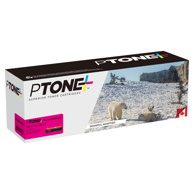 Ptone® – Cartouche toner TN-210 magenta rendement standard (TN210M) – Qualité Supérieur. - S.O.S Cartouches inc.