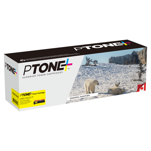 Ptone® – Cartouche toner TN-210 jaune rendement standard (TN210Y) – Qualité Supérieur. - S.O.S Cartouches inc.