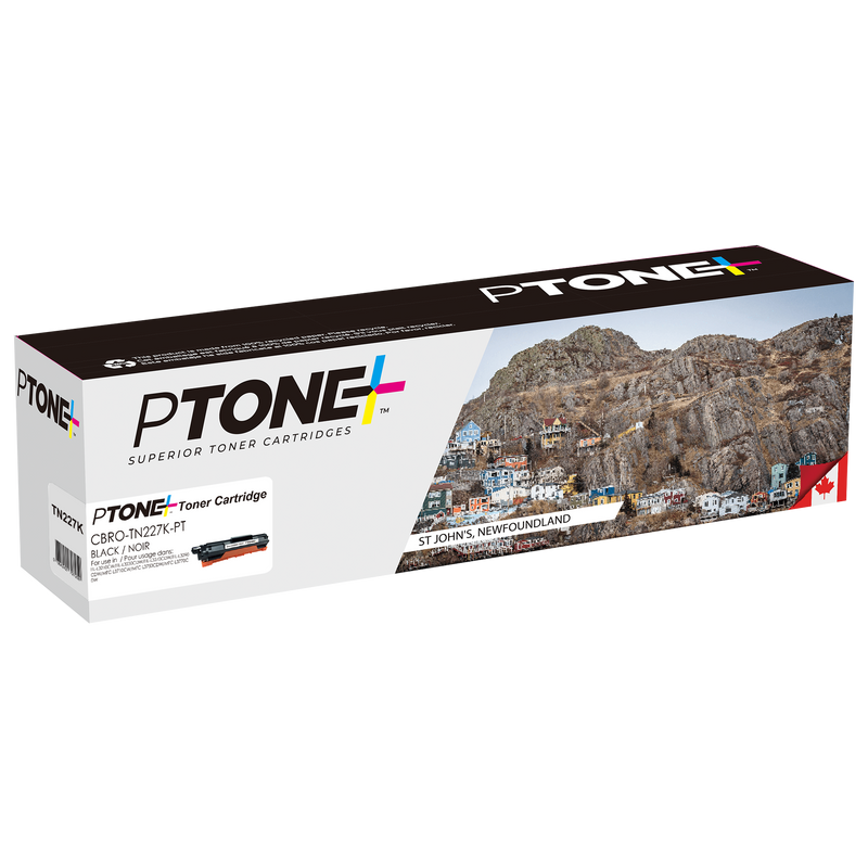 Ptone® – Cartouche toner TN-227 noire rendement élevé (TN227BK) – Qualité Supérieur. - S.O.S Cartouches inc.
