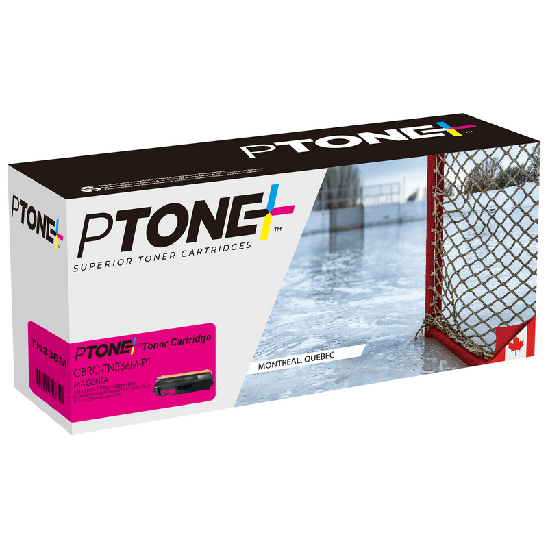Ptone® – Cartouche toner TN-336 magenta rendement élevé (TN336M) – Qualité Supérieur. - S.O.S Cartouches inc.