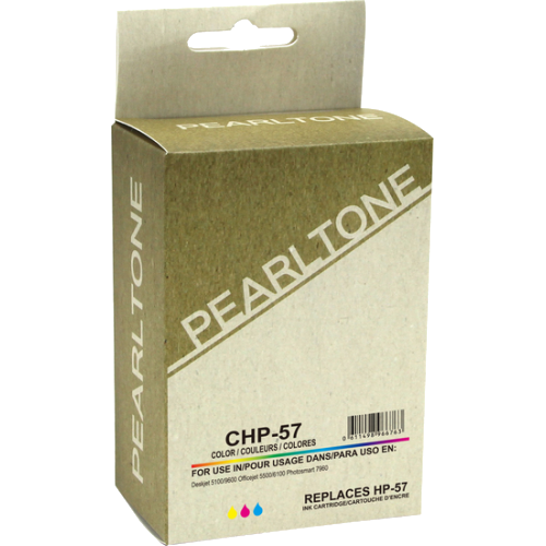 Pearltone® – Cartouche d'encre 57 trois couleurs rendement élevé (C6657A) – Modèle économique. - S.O.S Cartouches inc.