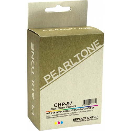 Pearltone® – Cartouche d'encre 97 trois couleurs rendement standard (C9363W) – Modèle économique. - S.O.S Cartouches inc.