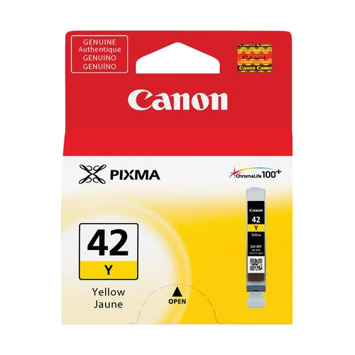 Canon® – Cartouche d'encre jaune CLI-42, rendement standard (6387B002) - S.O.S Cartouches inc.