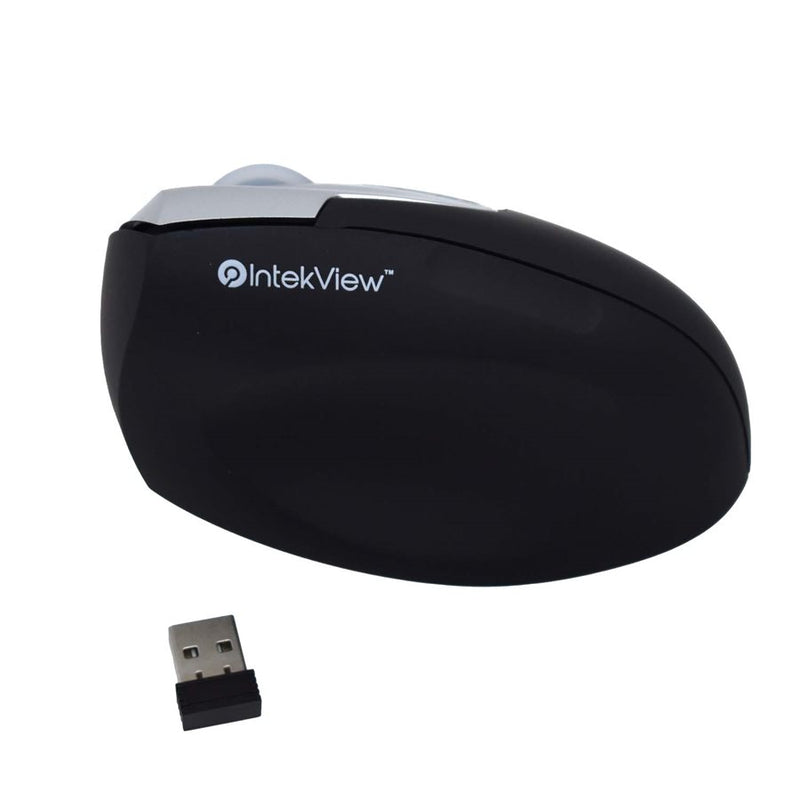 IntekView MX Souris verticale sans fil – Design ergonomique avancé réduit la fatigue musculaire, contrôle et déplacement du contenu entre 3 Windows et ordinateurs Apple (Bluetooth ou USB), rechargeable
