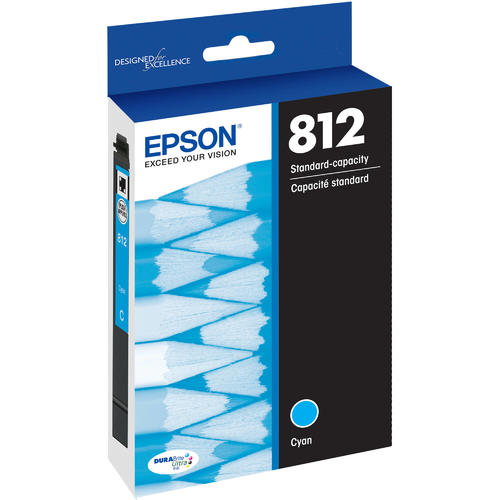 Epson® – Cartouche d'encre 812 cyan rendement standard (T812220)