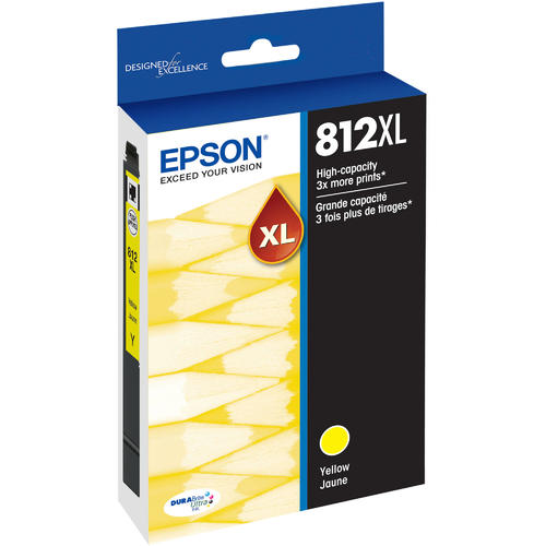 Epson® – Cartouche d'encre 812XL jaune rendement élevé (T812XL420)