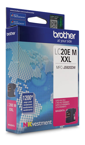 Brother® – Cartouche d'encre LC-20E magenta rendement élevé (LC20EMS) - S.O.S Cartouches inc.