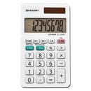 Sharp® EL-244W Calculatrice de poche, 8 chiffres, alimentation mixte