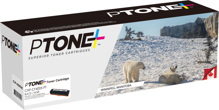 Ptone® – Cartouche toner 201X noire rendement élevé (CF400X) – Qualité Supérieur. - S.O.S Cartouches inc.