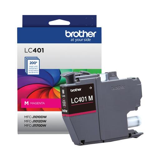 Brother Genuine LC401M Standard Yield Magenta Ink Cartridge