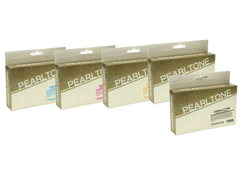 Pearltone® – Cartouche d'encre LC-75 2BK/C/M/Y rendement standard paq.5 (LC75CL5) – Modèle économique. - S.O.S Cartouches inc.