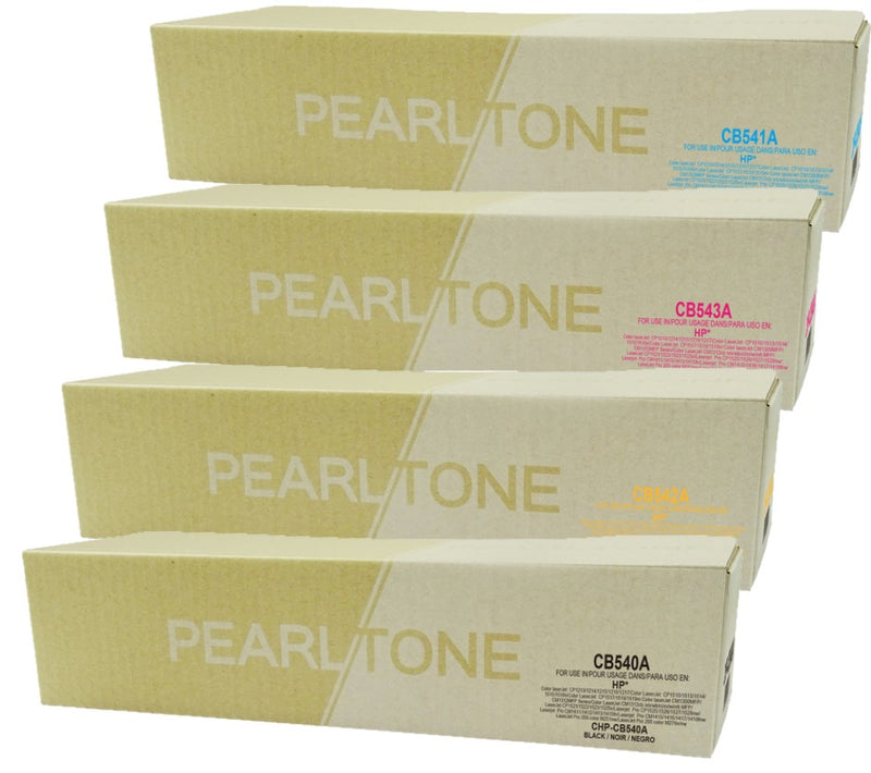 Pearltone® – Cartouche toner 125A BK/C/M/Y rendement élevé paq.4 (125ACL4) – Modèle économique. - S.O.S Cartouches inc.