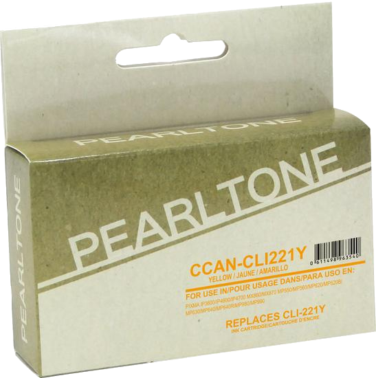 Pearltone® – Cartouche d'encre CLI-221 jaune rendement élevé (2949B001) – Modèle économique. - S.O.S Cartouches inc.