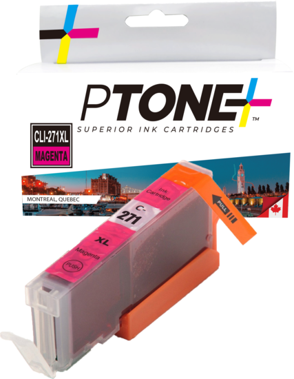 Ptone® – Cartouche d'encre CLI-271XL magenta rendement élevé (0338C001) – Qualité Supérieur. - S.O.S Cartouches inc.