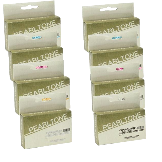 Pearltone® – Cartouche d'encre CLI-42 BK/C/M/Y/PC/PM/GY/LGY rendement standard paq.8 (CLI42CL8) – Modèle économique. - S.O.S Cartouches inc.