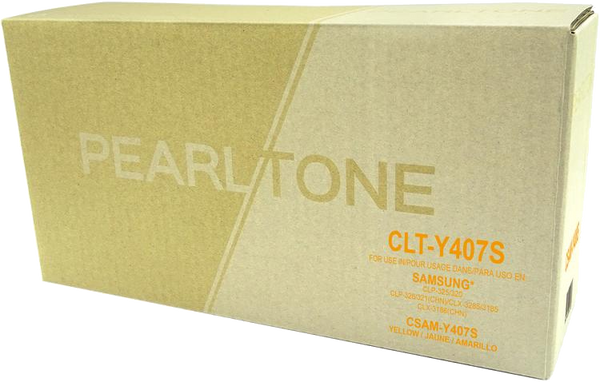 Pearltone® –  Cartouche toner CLT-Y407S jaune rendement standard (CLTY407) – Modèle économique. - S.O.S Cartouches inc.
