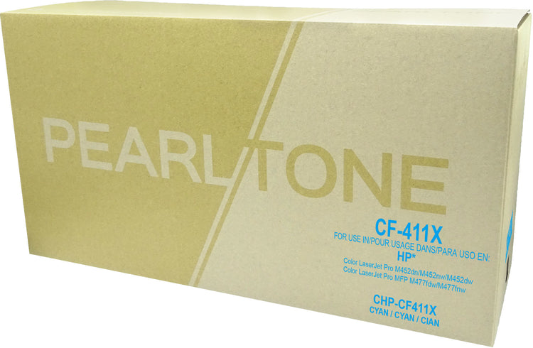 Pearltone® – Cartouche toner 410X cyan rendement élevé (CF411X) – Modèle économique. - S.O.S Cartouches inc.