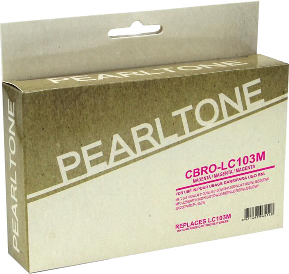 Pearltone® – Cartouche d'encre LC-103 magenta rendement élevé (LC103M) – Modèle économique. - S.O.S Cartouches inc.