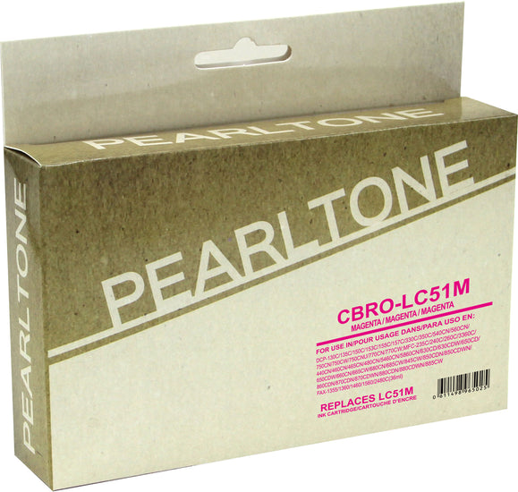 Pearltone® – Cartouche d'encre LC-51 magenta rendement élevé (LC51M) – Modèle économique. - S.O.S Cartouches inc.