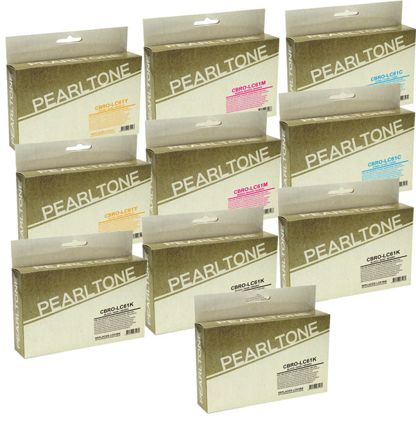 Pearltone® – Cartouche d'encre LC-61 4BK/2C/2M/2Y rendement standard paq.10 (LC61CL10) – Modèle économique. - S.O.S Cartouches inc.