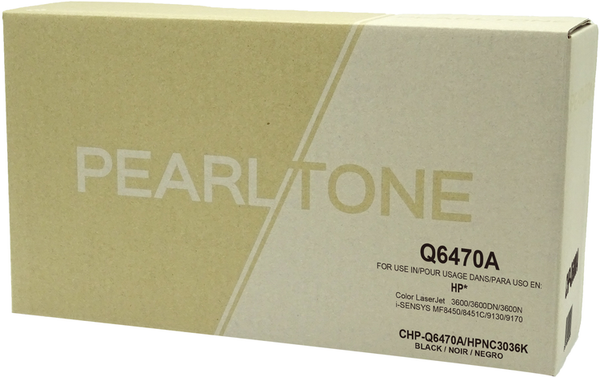 Pearltone® – Cartouche toner 501A noire rendement standard (Q6470A) – Modèle économique. - S.O.S Cartouches inc.