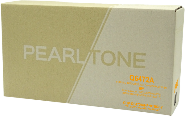Pearltone® – Cartouche toner 501A jaune rendement standard (Q6472A) – Modèle économique. - S.O.S Cartouches inc.