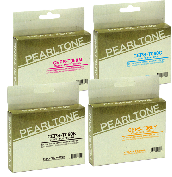 Pearltone® – Cartouche d'encre 60 BK/C/M/Y rendement standard paq.4 (t060CL4) – Modèle économique. - S.O.S Cartouches inc.