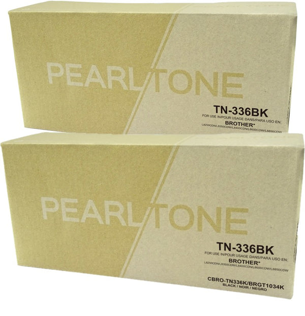 Pearltone® – Cartouche toner TN-336 noire rendement élevé paq.2 (TN336BK2) – Modèle économique. - S.O.S Cartouches inc.