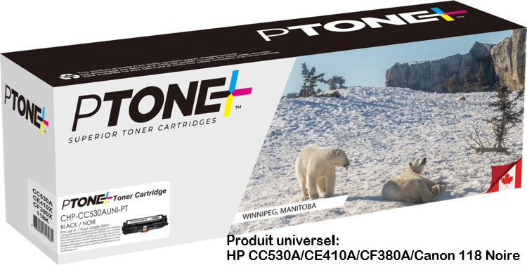 Ptone® – Cartouche toner 305A noire rendement standard (CE410A) – Qualité Supérieur. - S.O.S Cartouches inc.