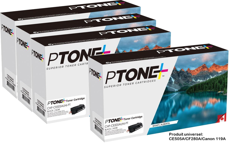 Ptone® – Cartouche toner 05A noire rendement standard (CE505A) – Qualité Supérieur. - S.O.S Cartouches inc.