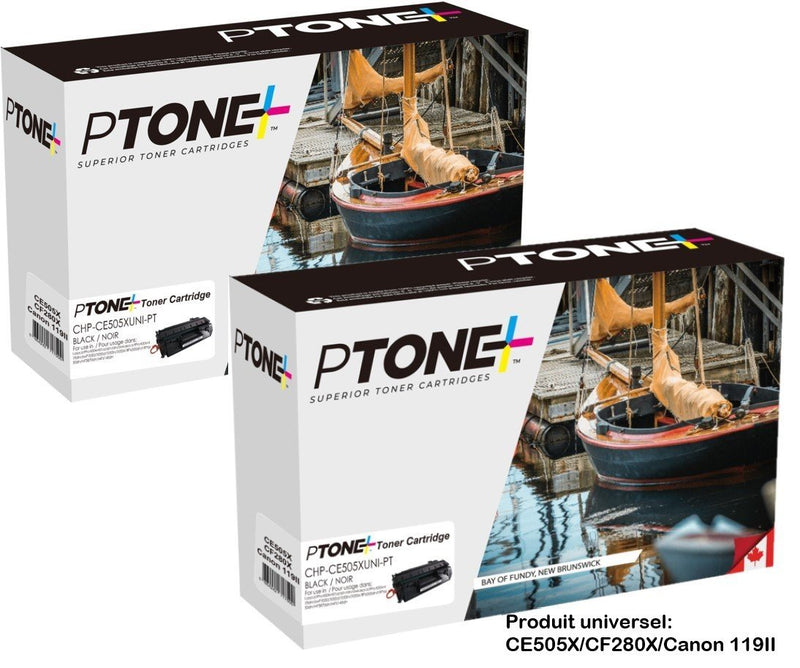 Ptone® – Cartouche toner 05X noire rendement élevé (CE505X) – Qualité Supérieur. - S.O.S Cartouches inc.