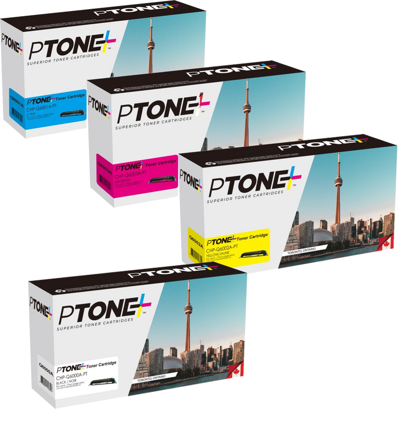 Pltone® – Cartouche toner 124A BK/C/M/Y rendement standard paq.4 (124ACL4) – Qualité Supérieur. - S.O.S Cartouches inc.
