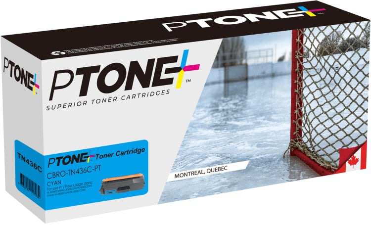 Ptone® – Cartouche toner TN-436 cyan rendement élevé (TN436C) – Qualité Supérieur. - S.O.S Cartouches inc.