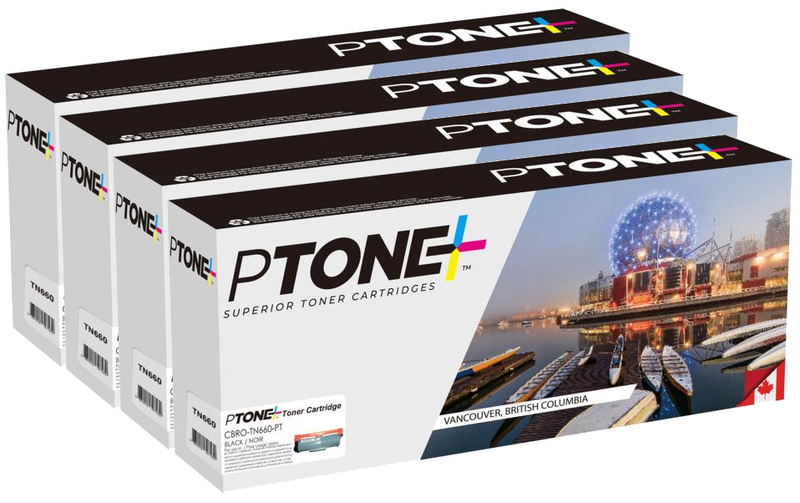 Ptone® – Cartouche toner TN-660 noire rendement élevé (TN660BK) – Qualité Supérieur. - S.O.S Cartouches inc.